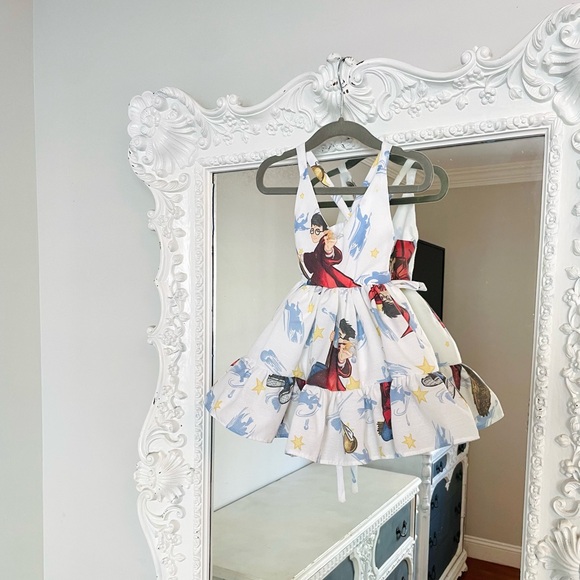 New York Couture One of a Kind Kids Girls WIZARDING WORLD Ruffle Tier Dress - Picture 3 of 7